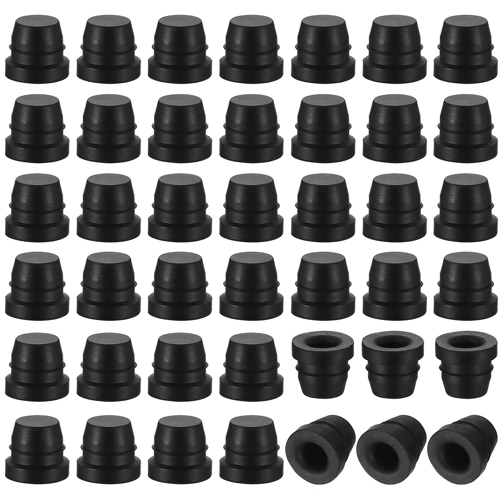 BieMian 40 Stück Bremsentlüfter Schraubkappen, 6mm Gummi Fett Zubehör Kappen, Fett Fitting Staubschutzkappen, Bremsentlüftung Bremsnippelkappe für Automotive Motorrad Ersatzteile, Schwarz