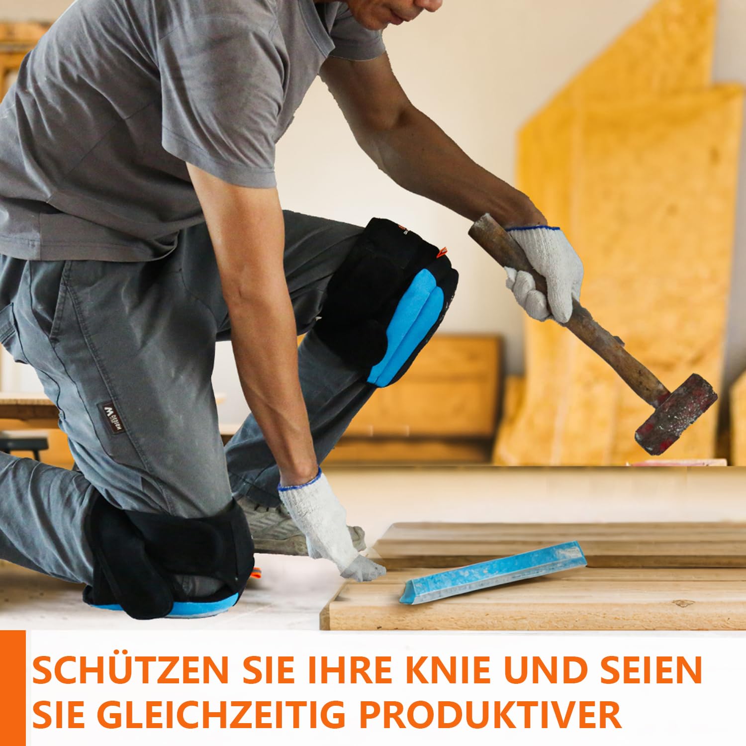 Professionelle Knieschoner Garten, Kniepolster arbeit auf Knien,knieschutz gartenarbeit für Haushalt baustelle,bodenleger,Renovieren, Garten, Fliesenleger, Laminat, strapazierfähigen Doppelriemen