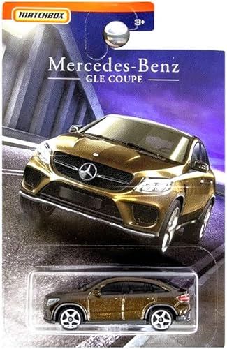 Matchbox Colección Mercedes-Benz 2018 – Sedán GLE de 4 puertas en acabado marrón perlado en tarjeta de arte temática nocturna