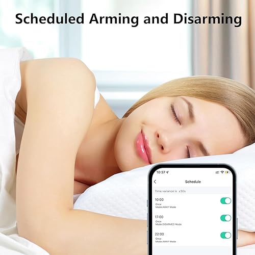 Miniatura 7 de Sistema de seguridad para el hogar, WiFi inalámbrico Tuya Smart Home Alarma, sin tarifa mensual, para niños y mascotas, compatible con Alexa y