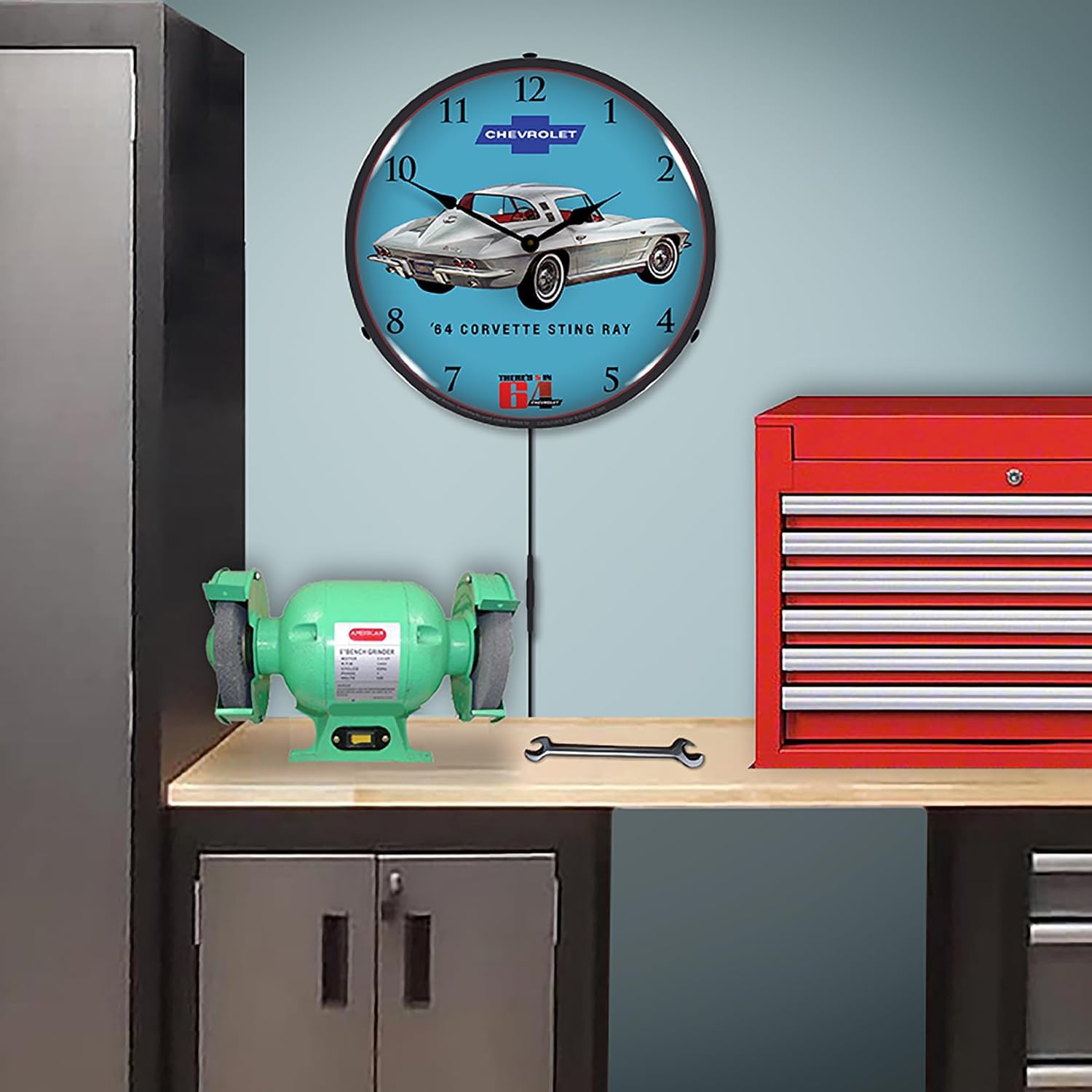 1964 Corvette Sting Ray 2 LED Lighted Clock