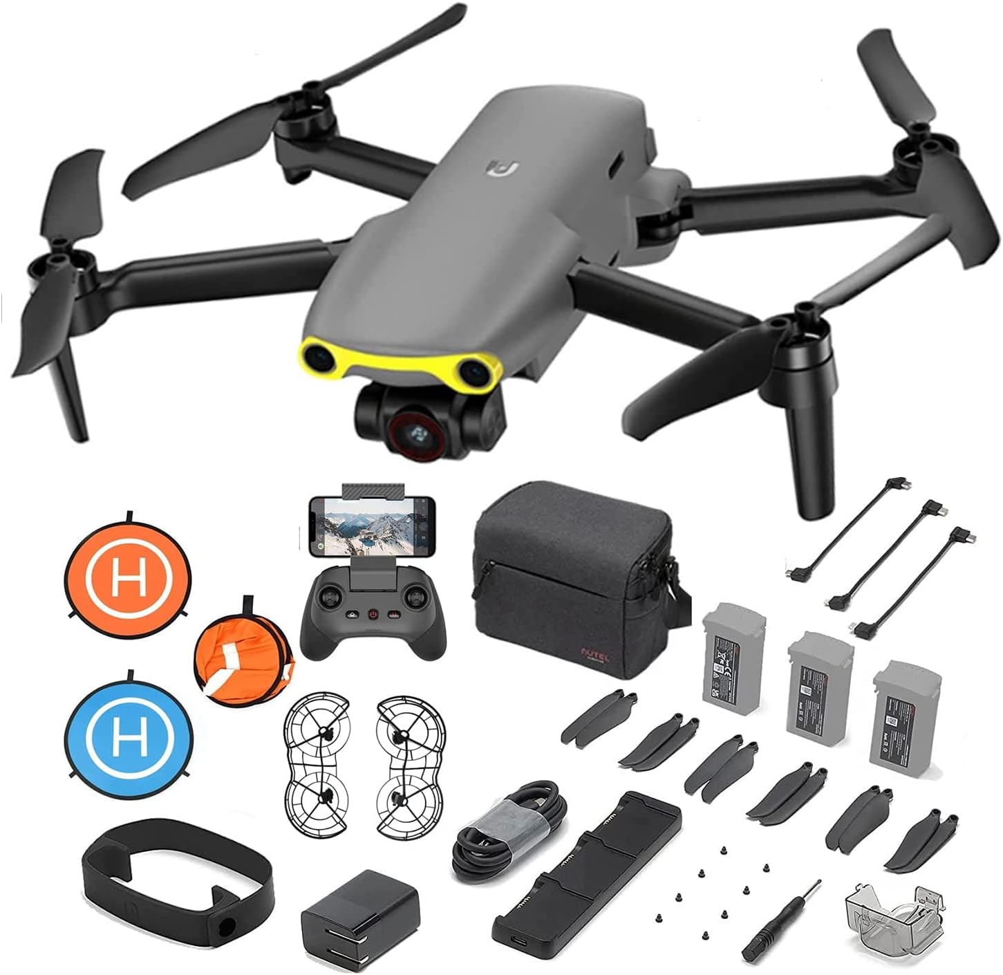 Autel Robotics EVO Nano Plus More Combo -249g Ultralight Foldable with 4K RYYB Pro Camera,,28 Minutes Flight Time,3-Axis Gimbal with 1/1.28 inch CMOS Image Sensor 10km HD Video Transmission RC Quadcopter(Nano Plus Premium Bundle , Space Gray)