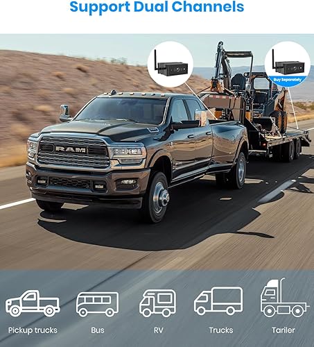 Miniatura 7 de AUTO-VOX Cámara magnética inalámbrica de respaldo, instalación de bricolaje de 2 minutos y cámara de visión trasera de enganche de camión de batería