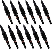 Vista 13 de 12 puntas de flecha de tiro con arco 100/125/150/200 granos puntas de campo de 5/16 pulgadas con rosca tipo bala, punta de práctica de tiro con arco