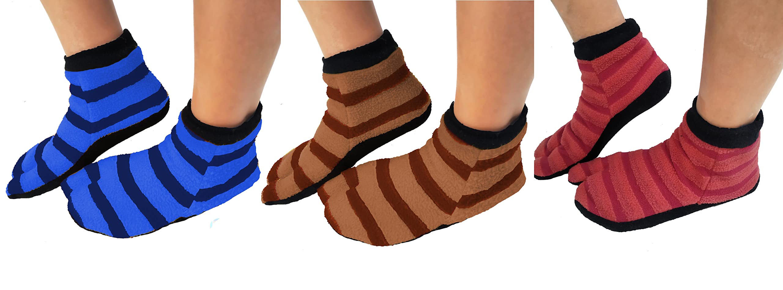 Winter Socks for Women Ladies Girls Super Warm Woollen Polar Fleece Knitted Cosy Toe Strip Athletic Thumb Socks Stylish Socks Indoor Exercise with Soft Long Lasting Sole-image-32