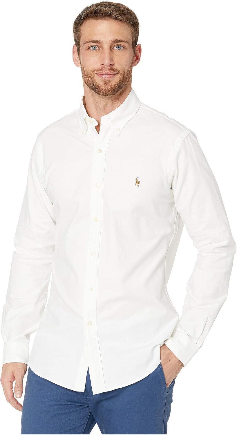 Polo Ralph Lauren Slim Fit Stretch Oxford Shirt BSR White LG