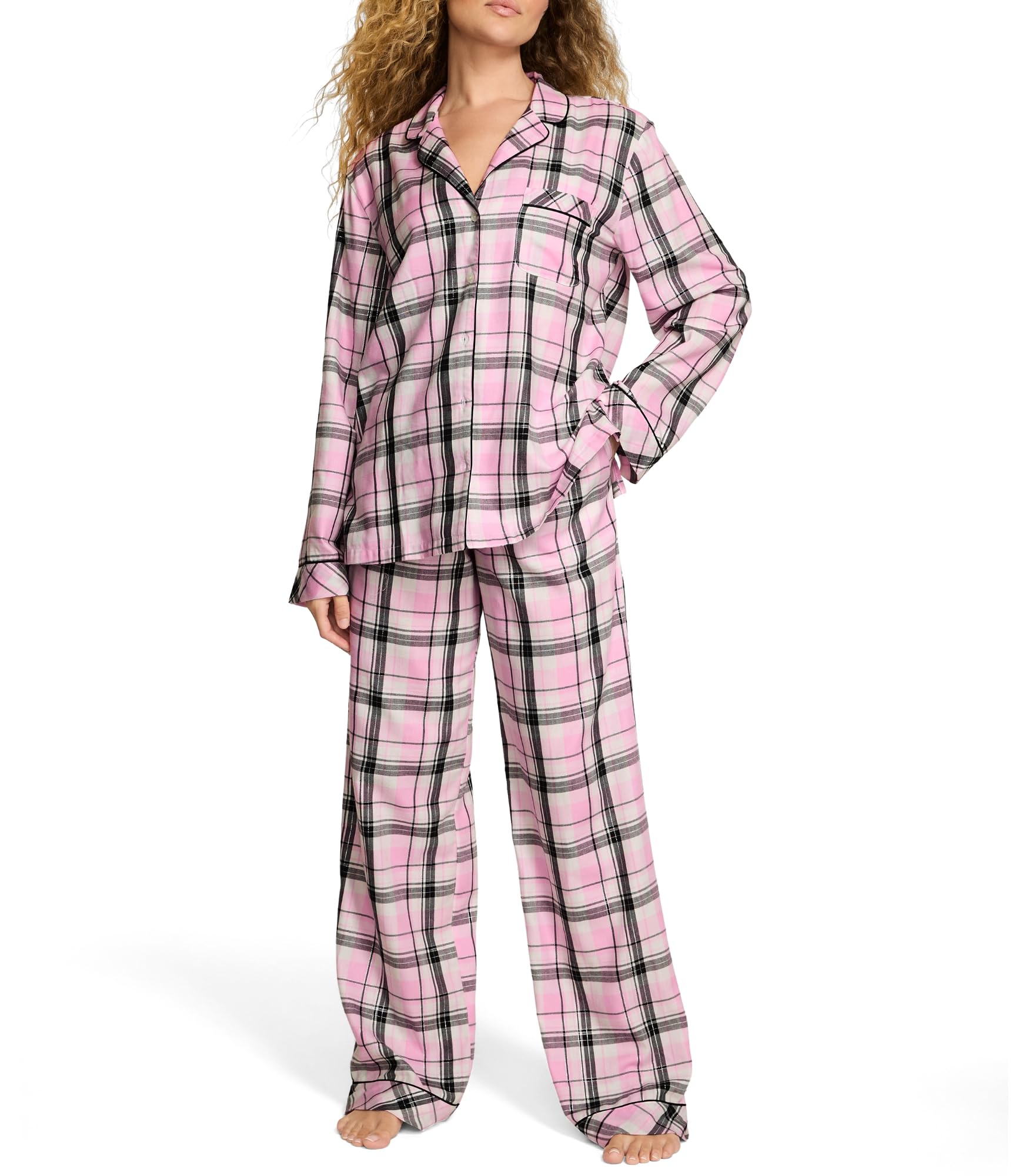 Luxurious Lounging: Victoria's Secret Flannel Pajama Set