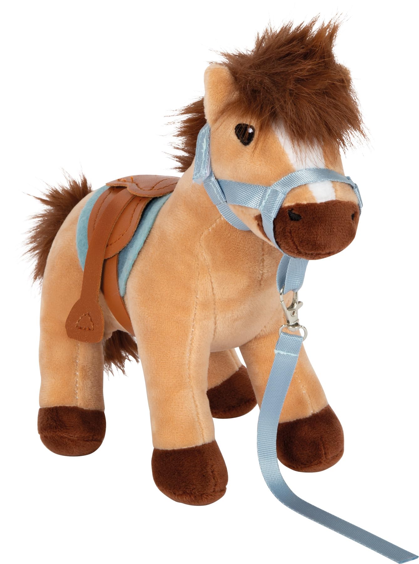 Small Foot Set da Gioco Cavallo con stalla e Accessori nella Borsa, Cavallo di Peluche con numerosi Accessori per Cavalcare e per la Cura, per Bambini dai 2 Anni, 12731