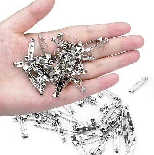 Miniatura 7 de 100 pines de barra, cierre de seguridad, pasadores de bloqueo, broche de plata, pasadores de joyería para insignias, manualidades, costura, baby