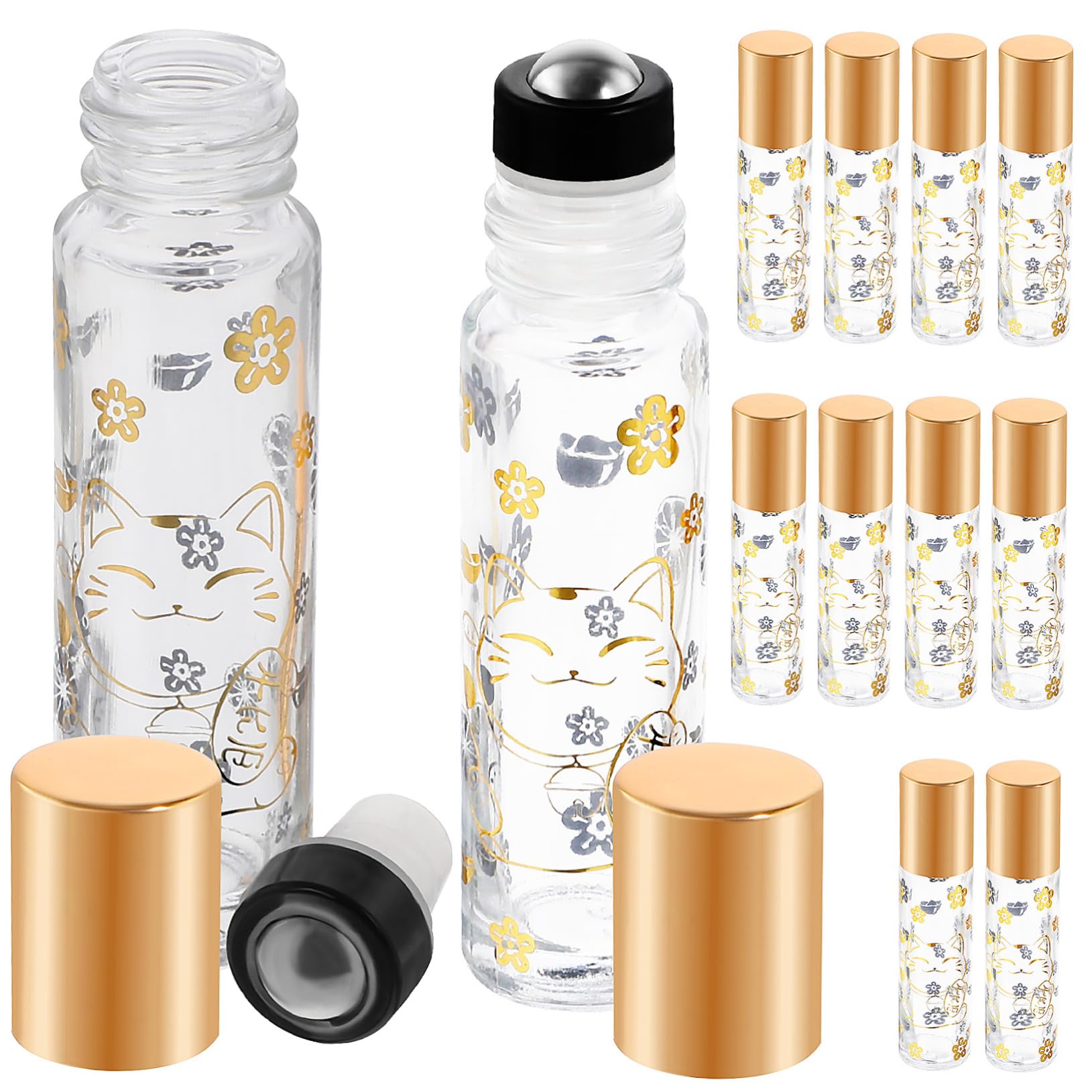 FRCOLOR 3 Sätze Rollerflasche Sprühflaschen Spender Reiseparfümflasche Reinigungssprühflasche Wasserflasche Parfüm-reiseflasche Mini-parfümflasche Parfümflaschen Leer Glas 12 Stück * 3