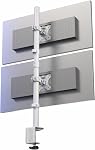 VIVO Dual Vertically Stacked Monitor Desk Mount, Extra Tall Adjustable Stand for 2 Ultrawides up to 34 inches, 22 lbs Capacity, Black, STAND-V002T | Black, Adjustable Monitor Arm, Grommet or C-Clamp Mounting, Vertical Computer Stand for 2 Monitors, H