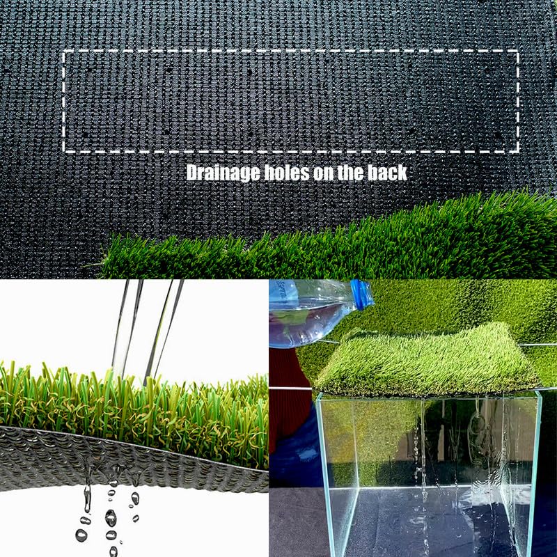 Image of Petgrow 1.5 Inch Ultrathick Artificial Grass Turf 5FTX10FT, Durable PU Backing Luxurious Synthetic Grass, Indoor /Outdoor Dog Turf Garden Landscape Patio Fake Faux Grass Rug Mat