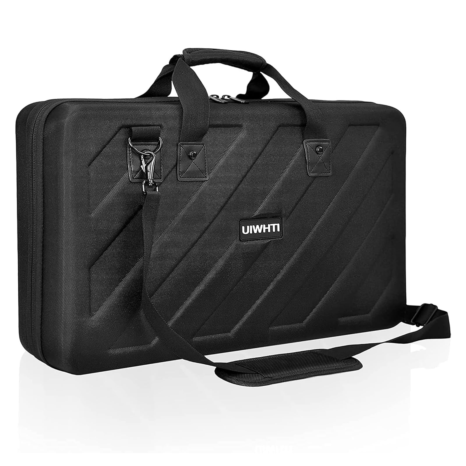 OUUTMEE Twarda torba podróżna do Pioneer RX, SX, SX2, SX3, Denon MC7000, DDJ FLX6, czarna, 69 x 40 x 10 cm, akcesoria, torba, walizka..