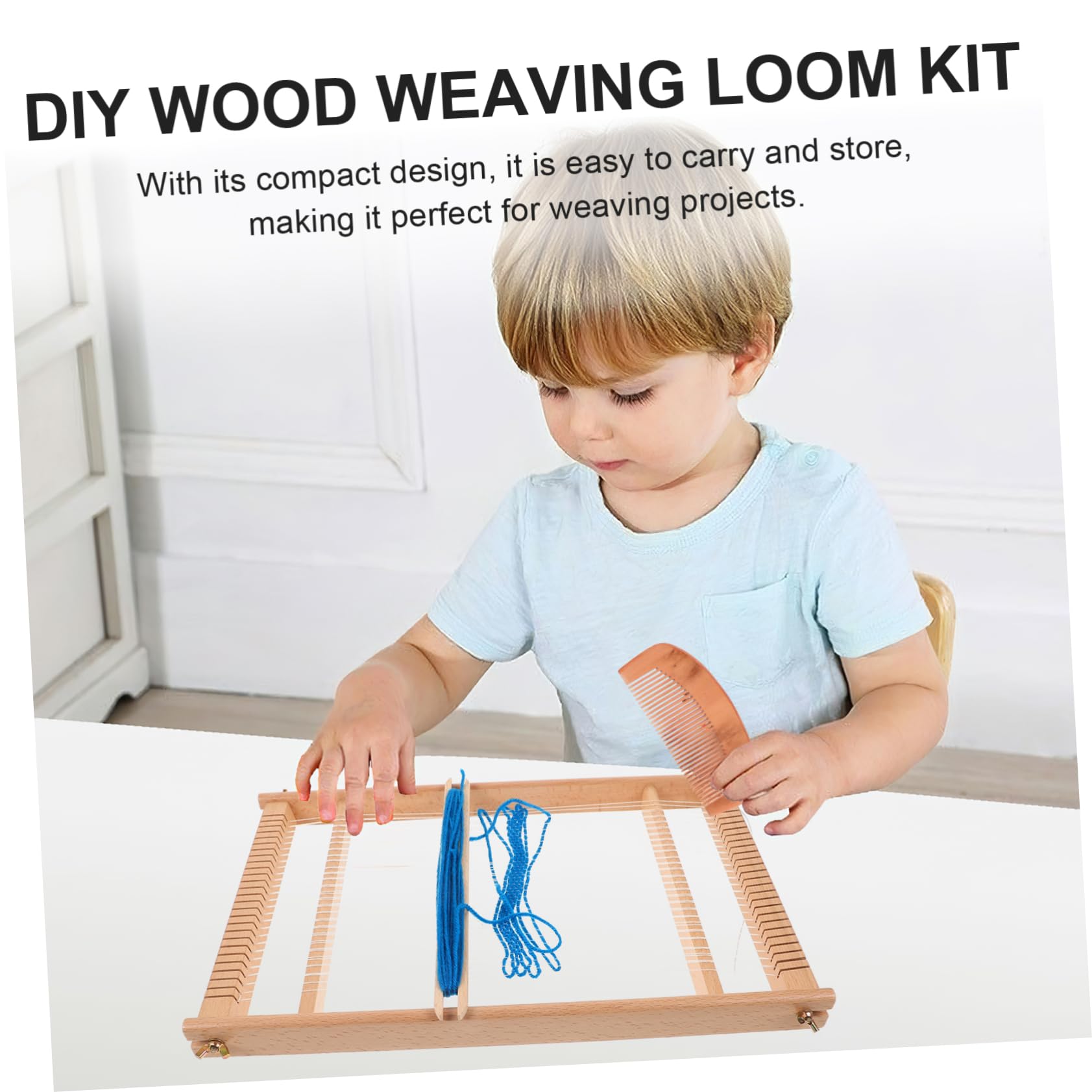 Anneome Marco Madera Duradero para Manualidades Telar Manual Versátil para Principiantes y Máquina de Tejer y Fácil de Usar para Proyectos DIY