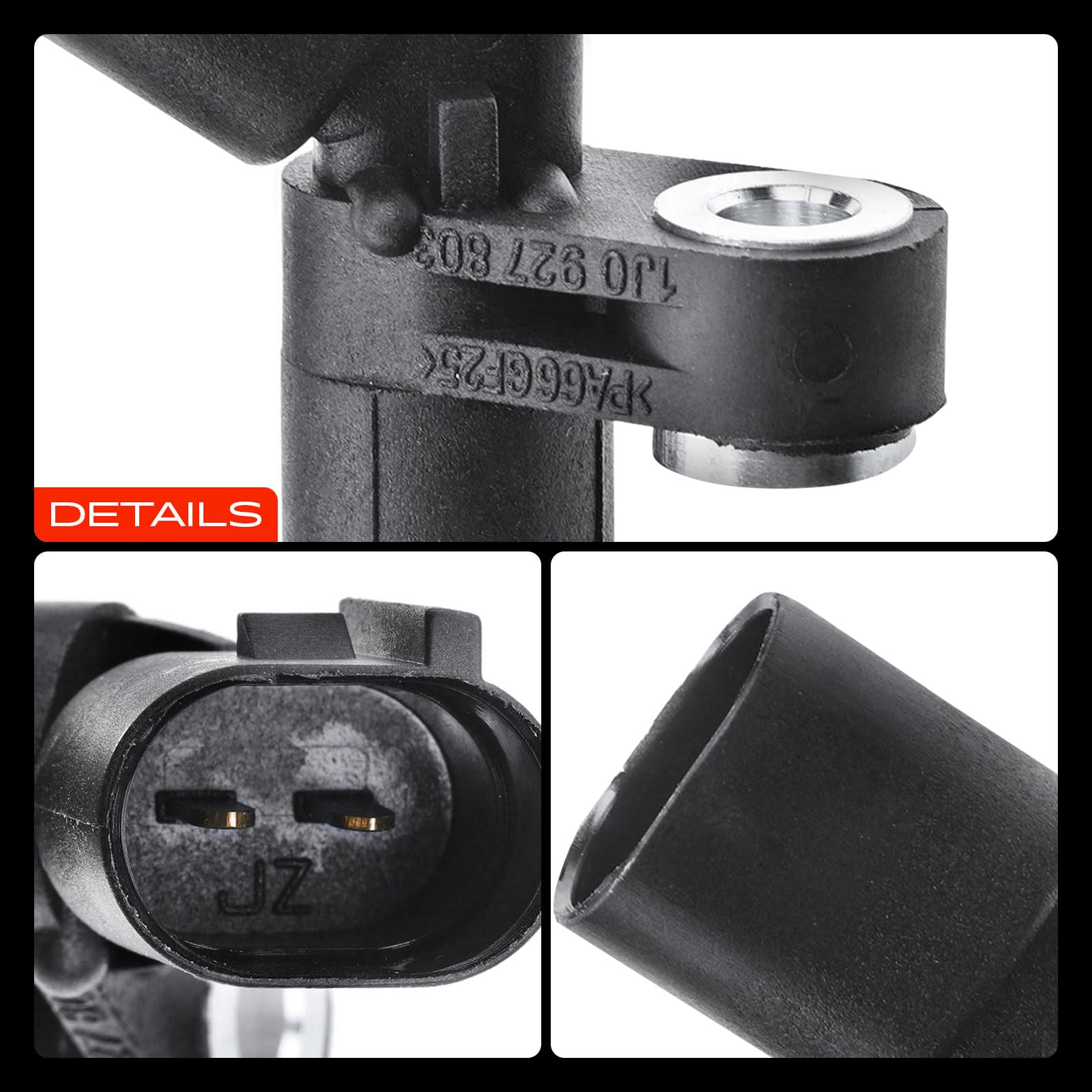 Frankberg Sensore Velocità Ruota Sensore ABS Anteriore sinistro per 1J II 9K9 Cado 53I Golf III 1H1 Golf IV 1J1 Golf V 1K1 Polo 6N 1988-2013 1J0927803