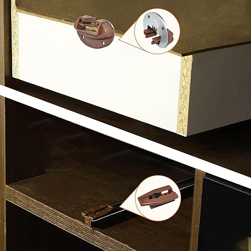 Miniatura 5 de Kit de guía de cajones compatible con Kenlin Rite-Trak II Modelo #168 Kit de repuesto con respaldo de metal y rodillo para la mayoría de fabricantes