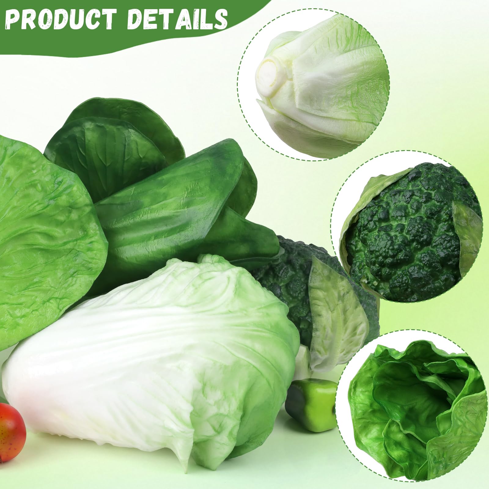 Woration Realistic Fake Vegetables Fruit Artificial Lifelike Food Props Kitchen Home Decorative