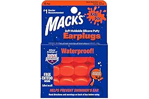 Mack's Soft Moldable Silicone Putty Ear Plugs for Kids