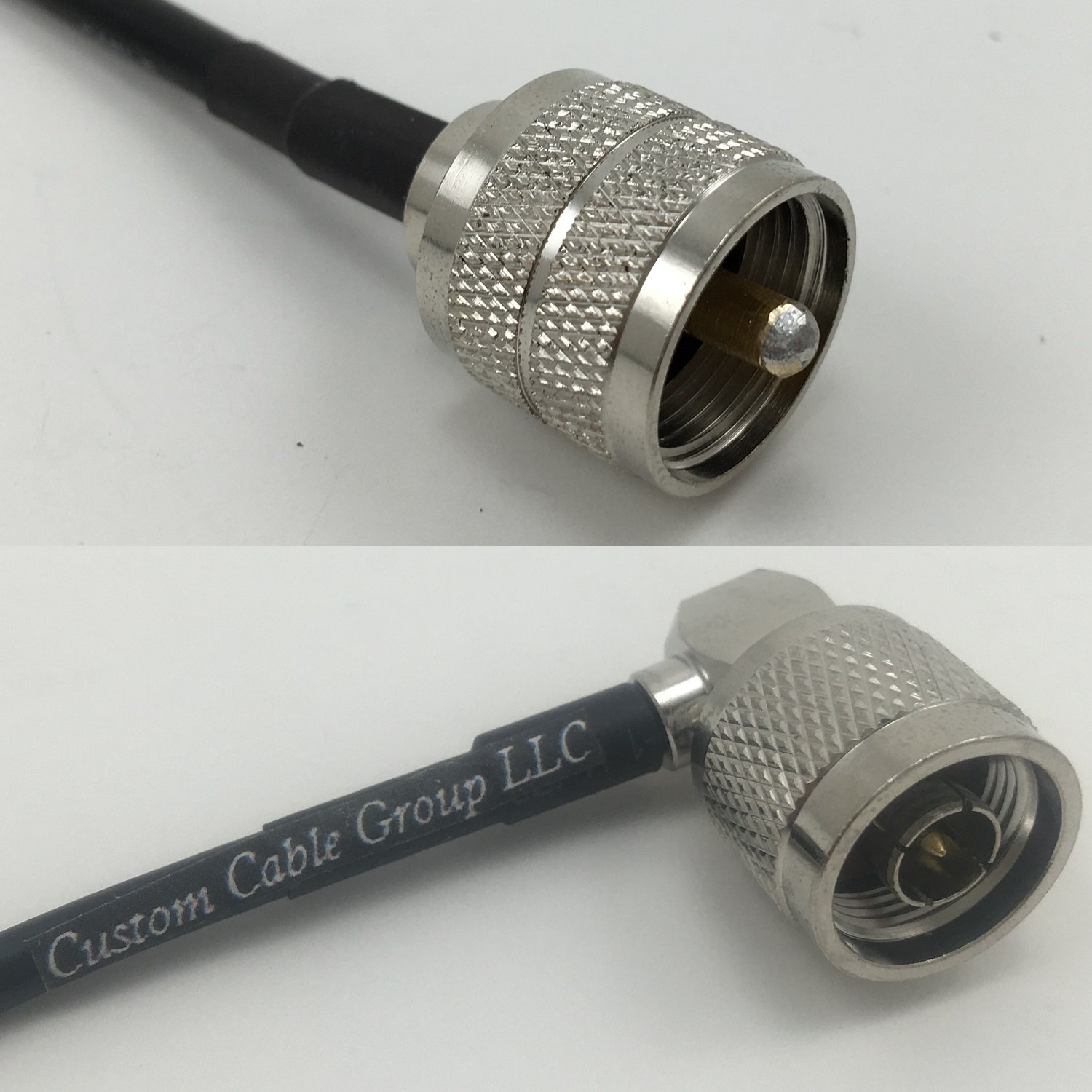 1 foot RG58 PL259 UHF Male to N MALE ANGLE Pigtail Jumper RF coaxial cable 50ohm Quick USA Shipping