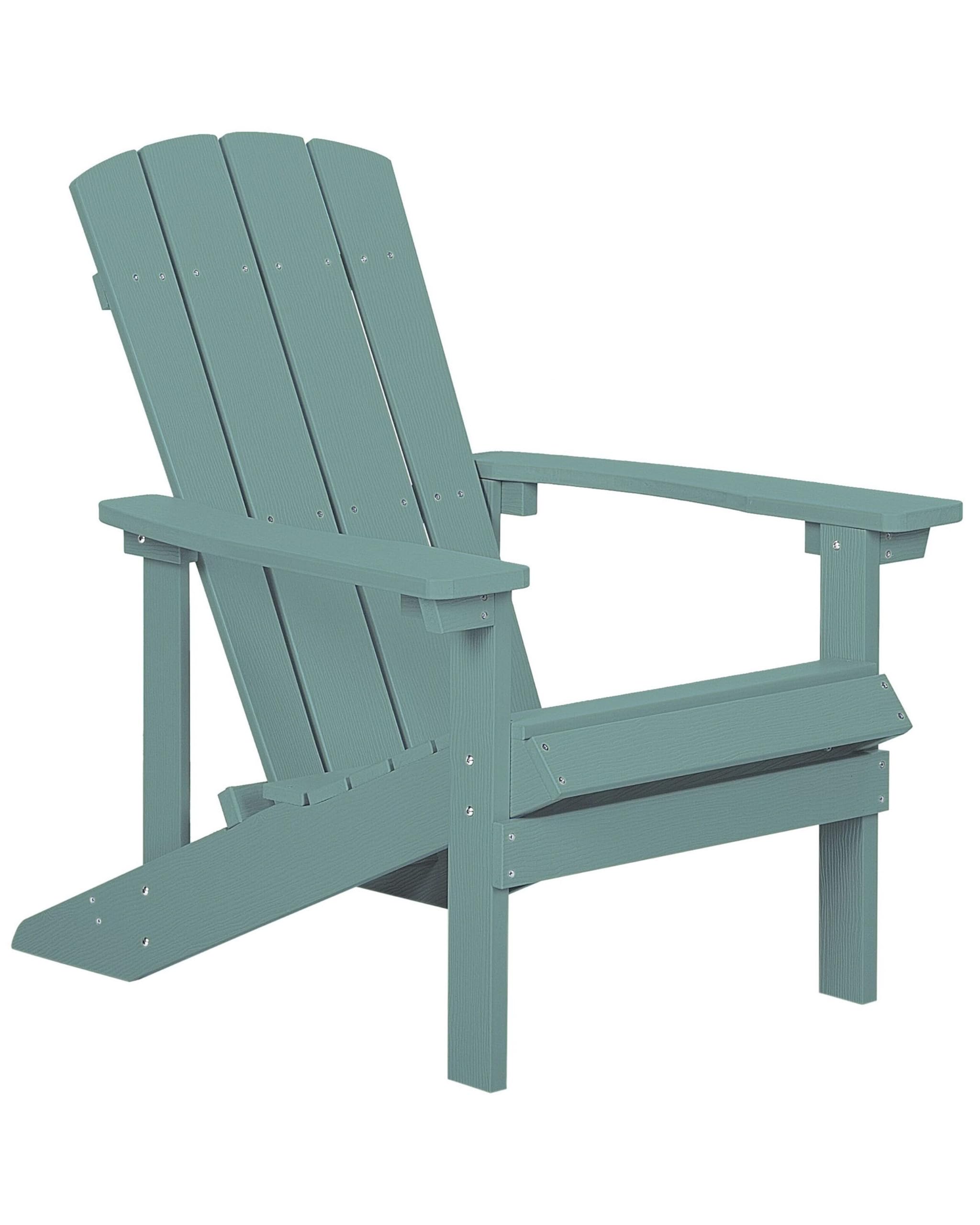 Moderner Muskoka Gartenstuhl in Türkis mit breiten Armlehnen Adirondack