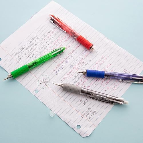 Miniatura 7 de BAZIC Products Bolígrafo 4 + 1 + lápiz mecánico con agarre suave, punta gruesa de 0.039 pulgadas, plomo de 0.027 pulgadas, tintas de colores