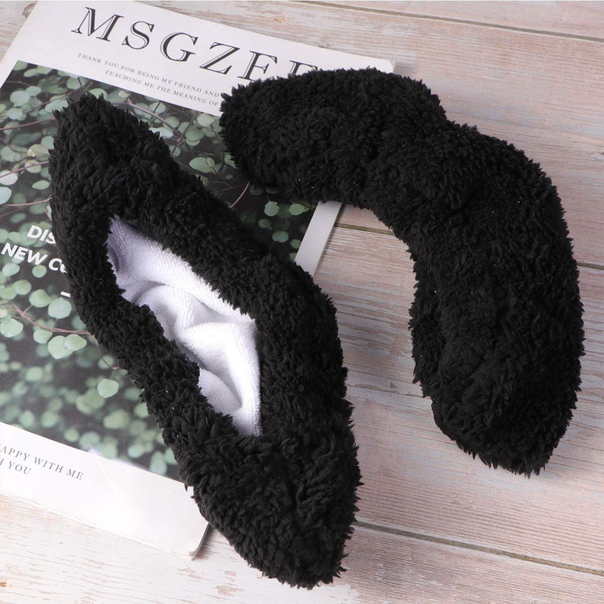 BESPORTBLE 6paires Couvre-Lames Élastiques pour Garçon Fille Protection Absorbante pour Patins à Glace Et Hockey Noir