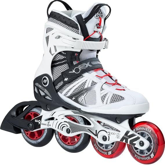 K2 Skate Vo2 100 X Pro Inline Skates, Size 11, Black/White