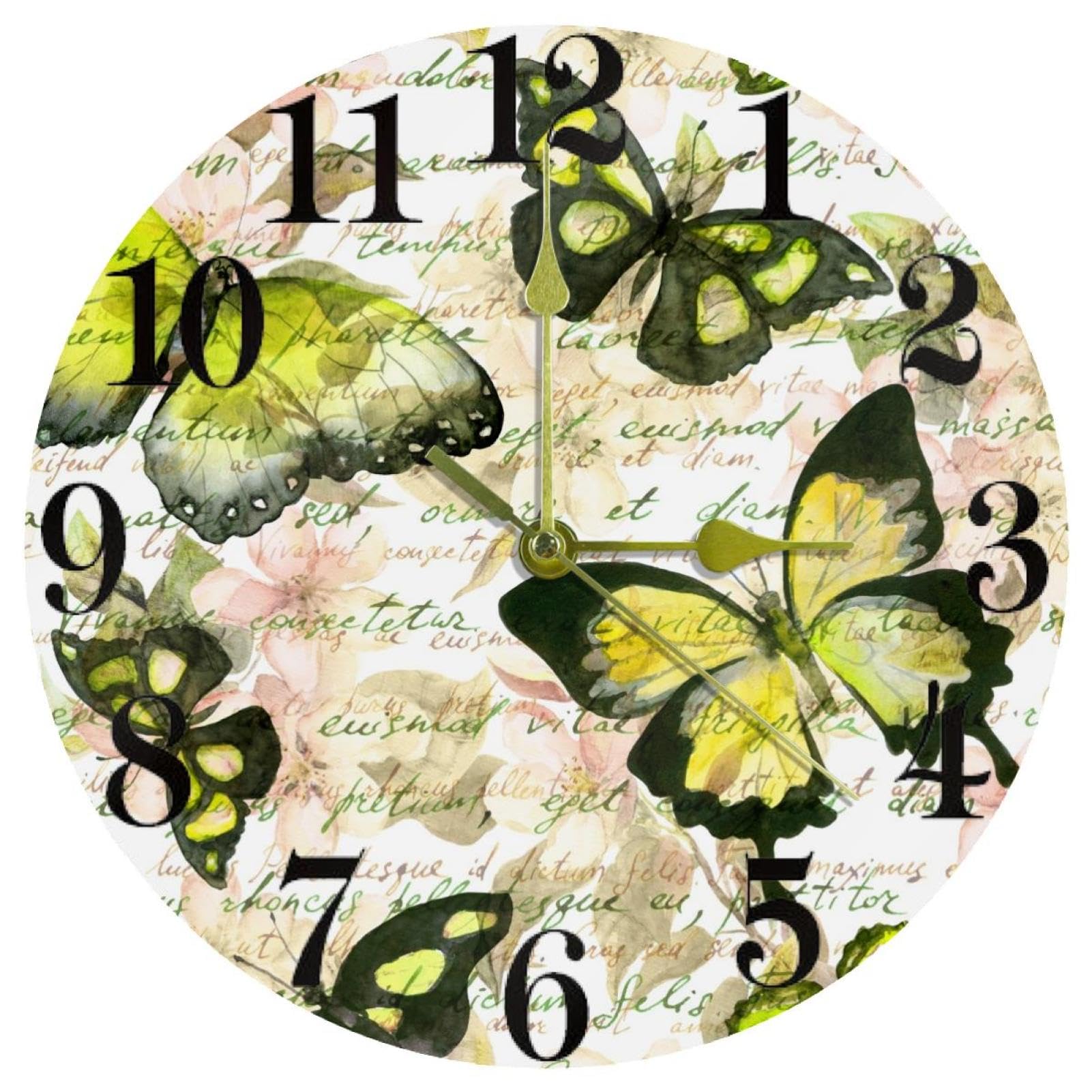 Horloge murale à piles lisible et sans bruit pour salle de classe
