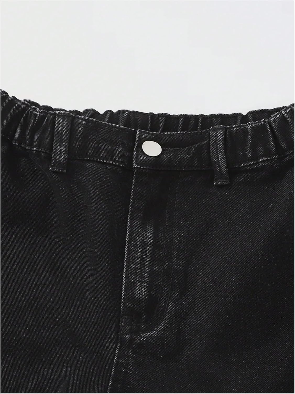 GORGLITTER Girl's Baggy Wide Leg Jeans Cute Elastic High Waisted Denim Pants Bottoms Trousers with Pockets - Image 3