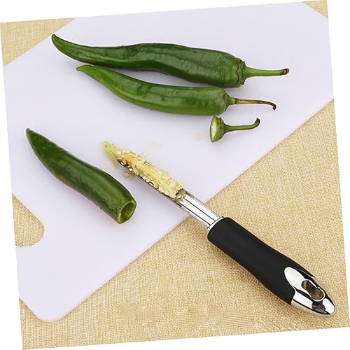 Miniatura 8 de Jalapeño Pimienta Corer 2 unids Jalopeno Herramienta de mano Chipotle Jalapeños s Gadgets para el hogar Tomate Corer Chicles s Herramientas para el