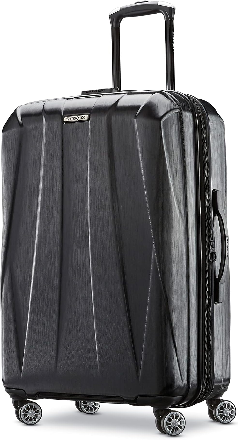 Centric 2 Hardside Expandable Luggage with Spinner Wheels, Black, Checked-Medium 24-Inch