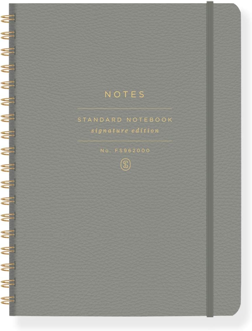 Fringe Studio Standard Spiral Notebook, Faux Leather, Medium (962070)
