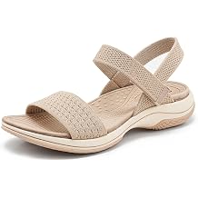 Womens Comfort Platform Sandals Arch Support Braided Slingback Hiking Sandals Wedge Sport Sandals Open Toe Beach Sandal