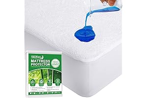 Waterproof Crib Mattress Cover with Bamboo Terry Cover