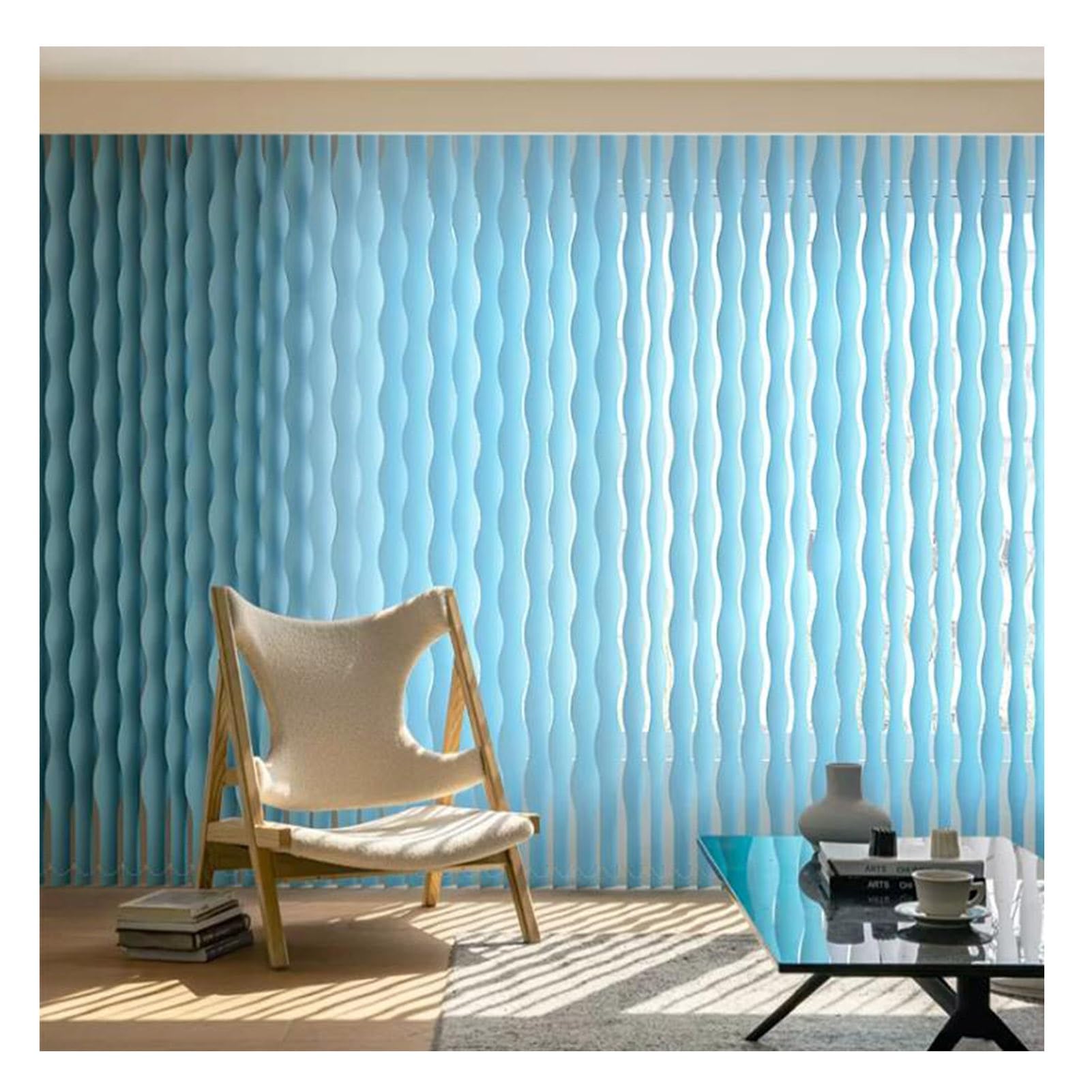 Vertical Blinds Slats,Adjustable Blackout/Thermal Insulated Vertical Blinds Curtains,Light Filtering Privacy Curtains for Home Office Doors Windows(70x180cm)