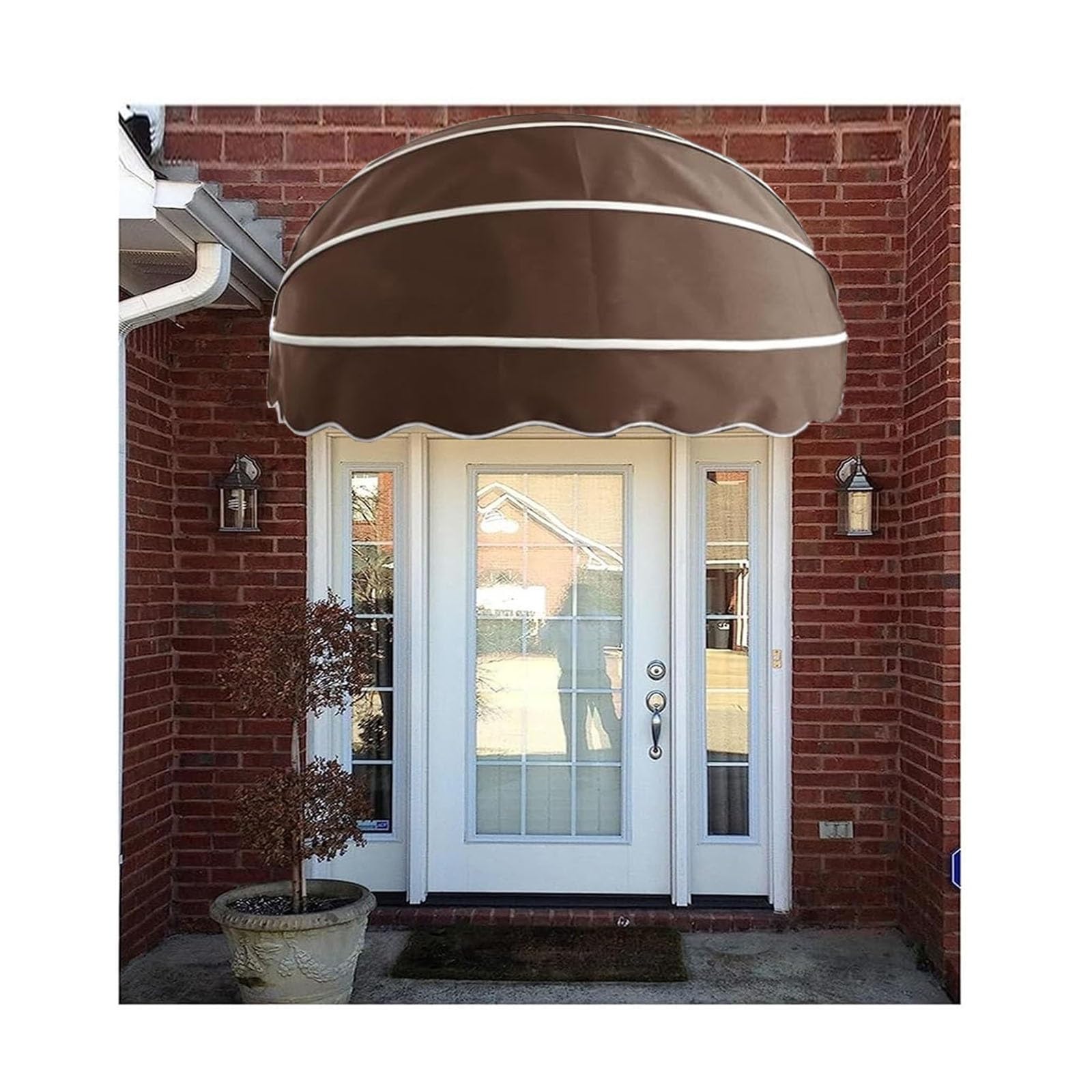Auvent dôme en toile pliable pour portes et fenêtres avec diamètre 115 cm