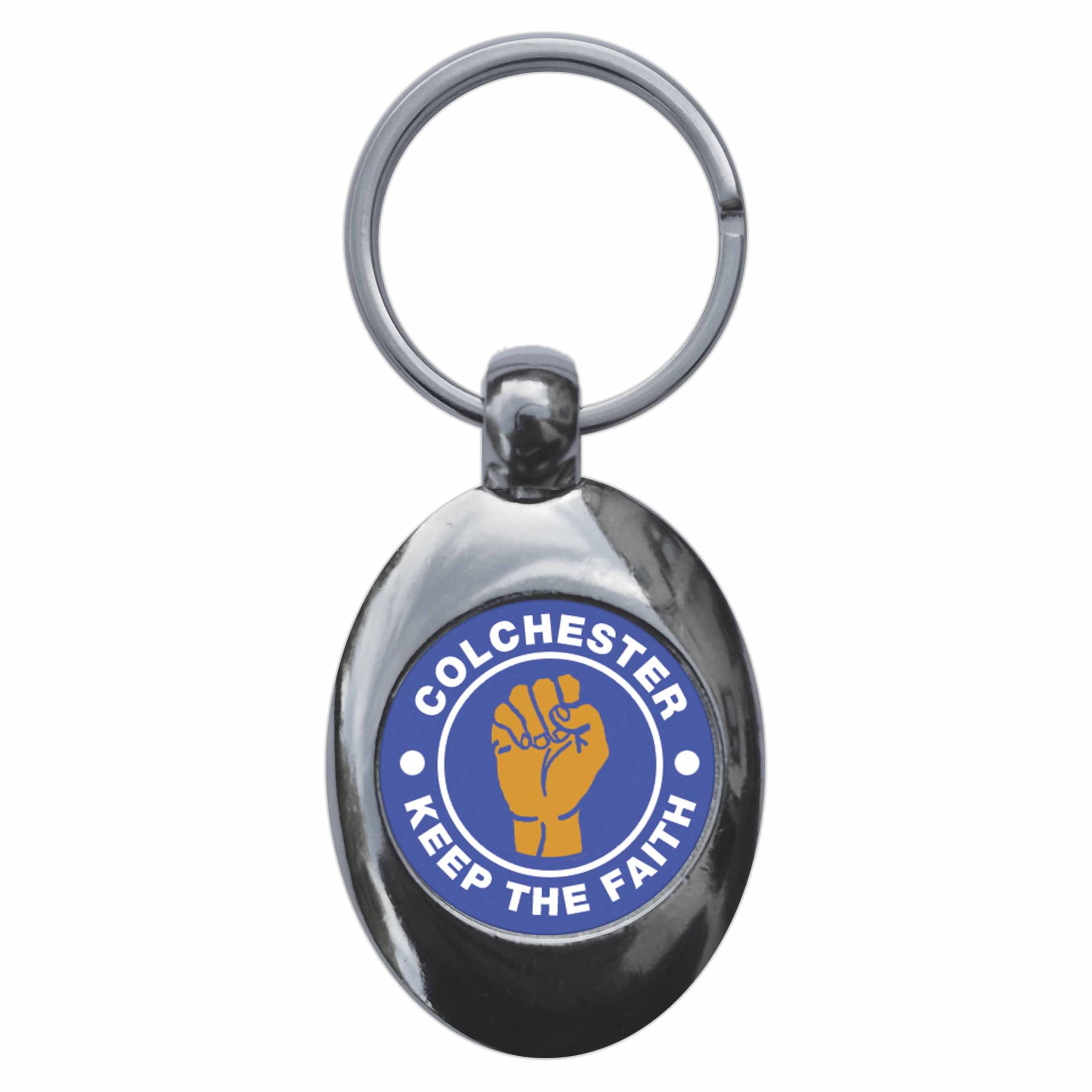 Ozorath Colchester Keep The Faith Northern Soul Keyring Keychain Key Ring Chain With Trolley Coin