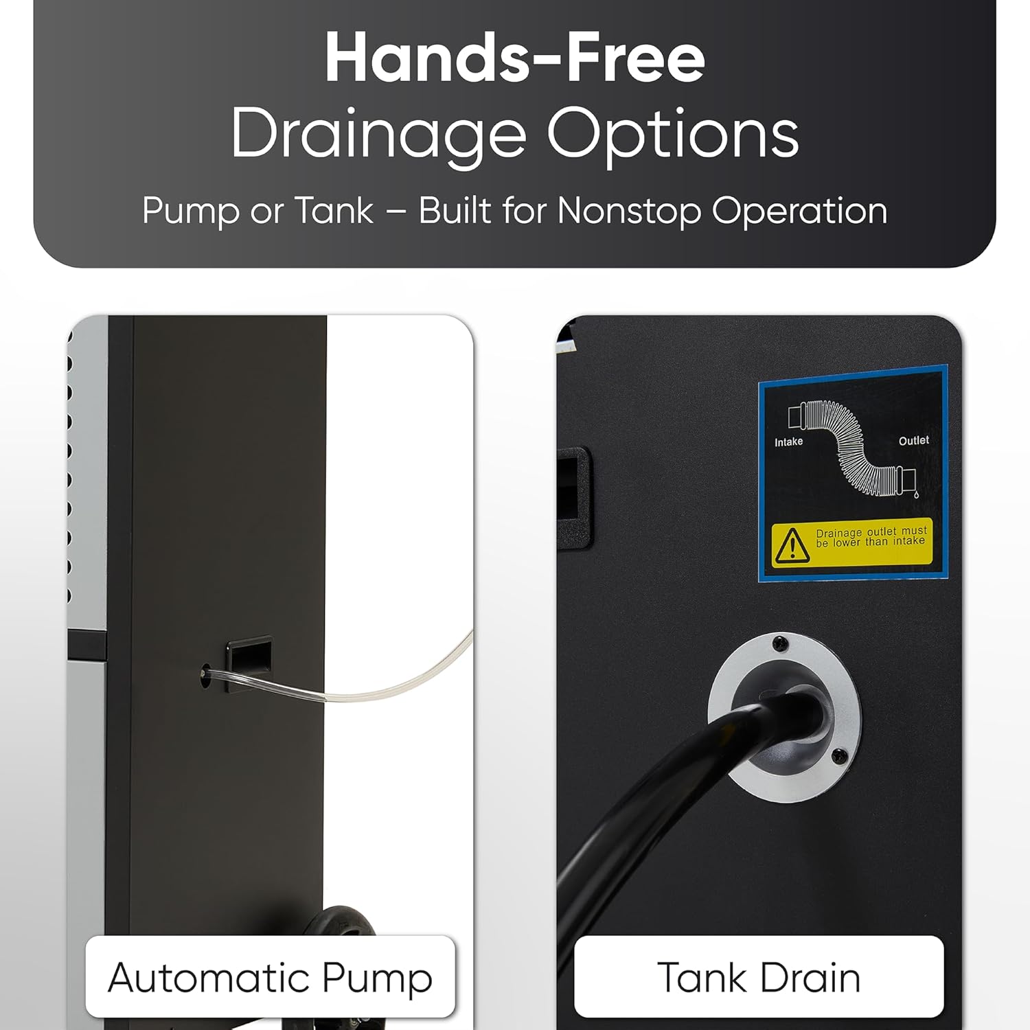 350 Pints Commercial Dehumidifier for Basements & Industrial Spaces – Built-In Pump, Drain Hose, Continuous Operation, 2-Speed Fan, 30000 Sq Ft Coverage