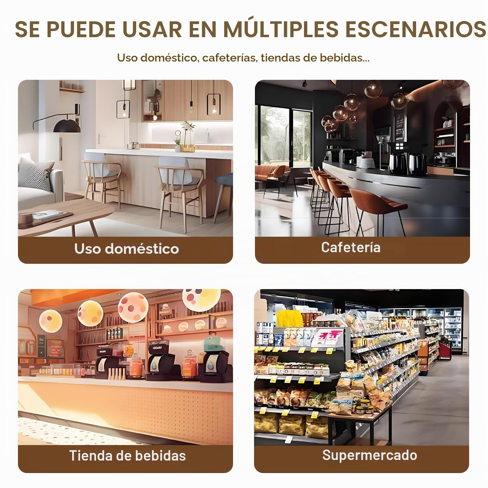 Limpiador de portafiltros eléctrico con Cabezales de Cepillo y Dos raspadores, diseñado para portafiltros de 58 mm (para una o Dos Tazas), Ideal para cafeterías domésticas o comerciales Silver