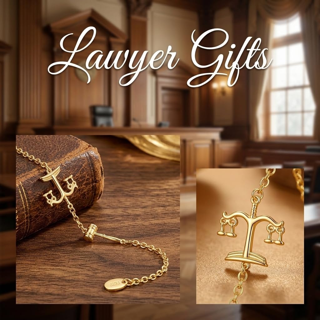 DAYLINLOVE Anwalt Geschenke Armband 925er Sterling Silber Waage der Gerechtigkeit Armbänder Rechtsanwalt Abschluss Schmuck Geschenke für Damen Frauen Mädchen Jurastudenten Rechtsanwalt Richter