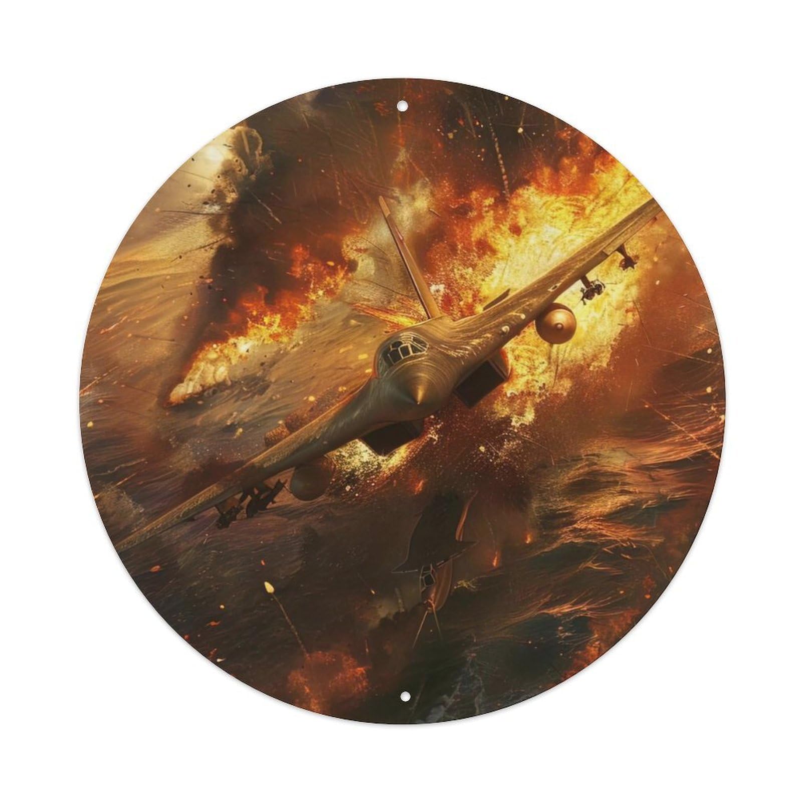 Olyhtr 8X8inch Classic Style B-1B Lancer Bomber Aircraft Military Aviation Metal Tin Sign