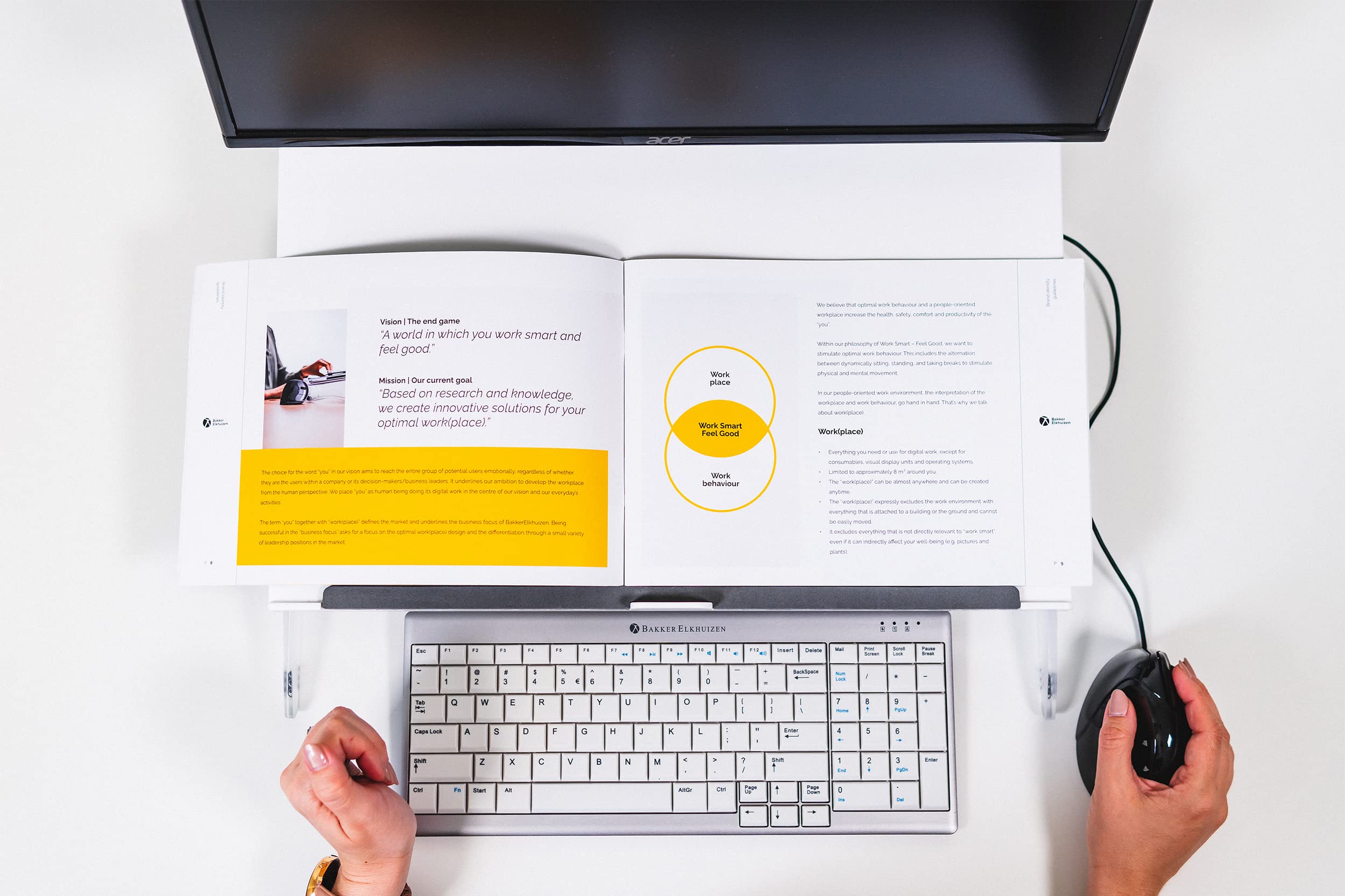 Bakker Elkhuizen BNEFDESK630N Porte document Transparent