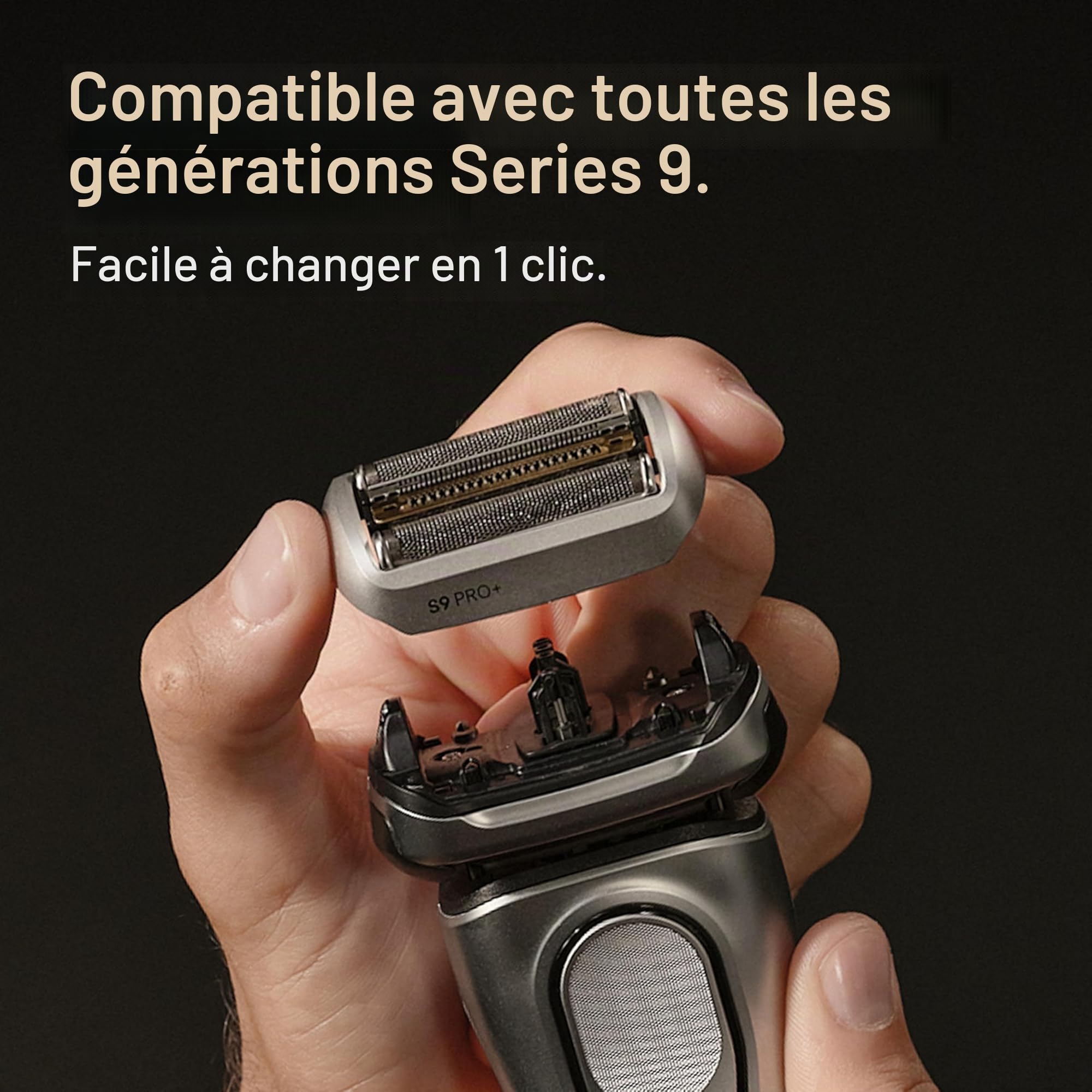 Braun 92S Tête de rechange compatible avec tous les rasoirs électriques Series 9, 9290cc, 9291cc, 9370cc, 9293s, 9385cc, 9390cc, 9330s, 9296cc