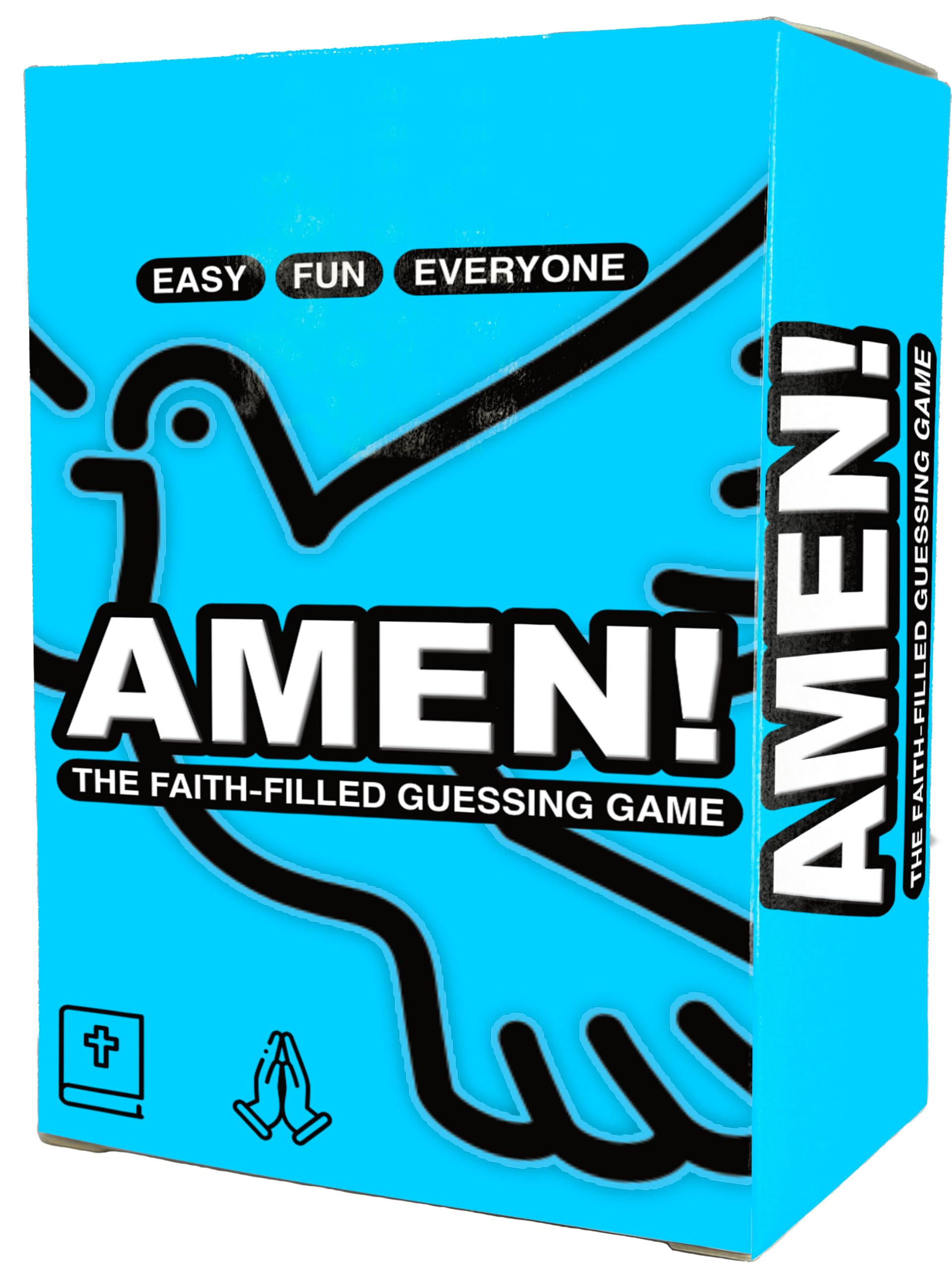 Amen Bible Trivia and Charades Game - Christian Faith-Based Edition for Adults, Teens, and Families - Guess Words with Talking or Action Challenges