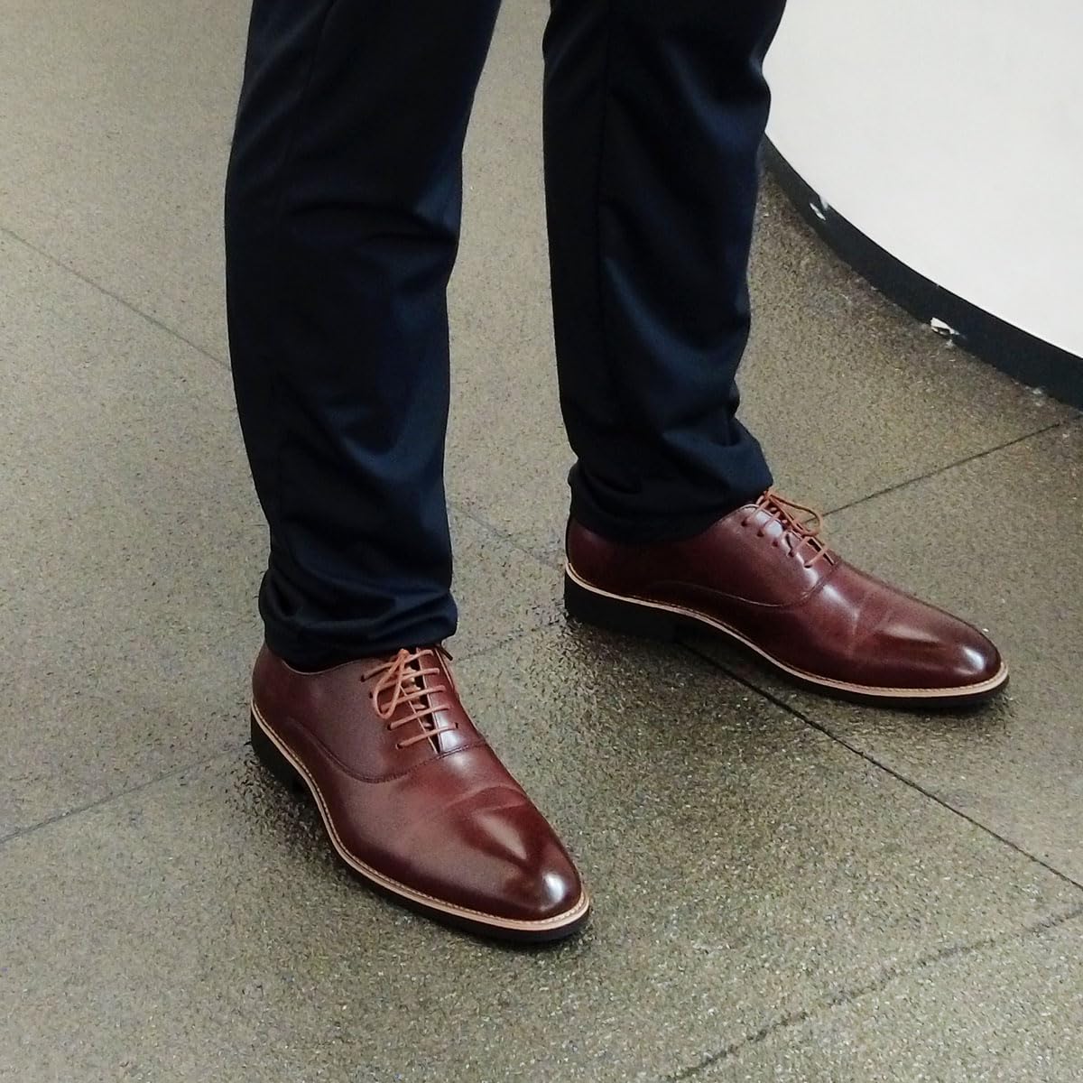 Zapatos de Vestir Hombres Oxford Derby Clásico | Zapatos de Cordones Traje Formal Oficina Boda Comercio Clásico Marrón Negro 40-48