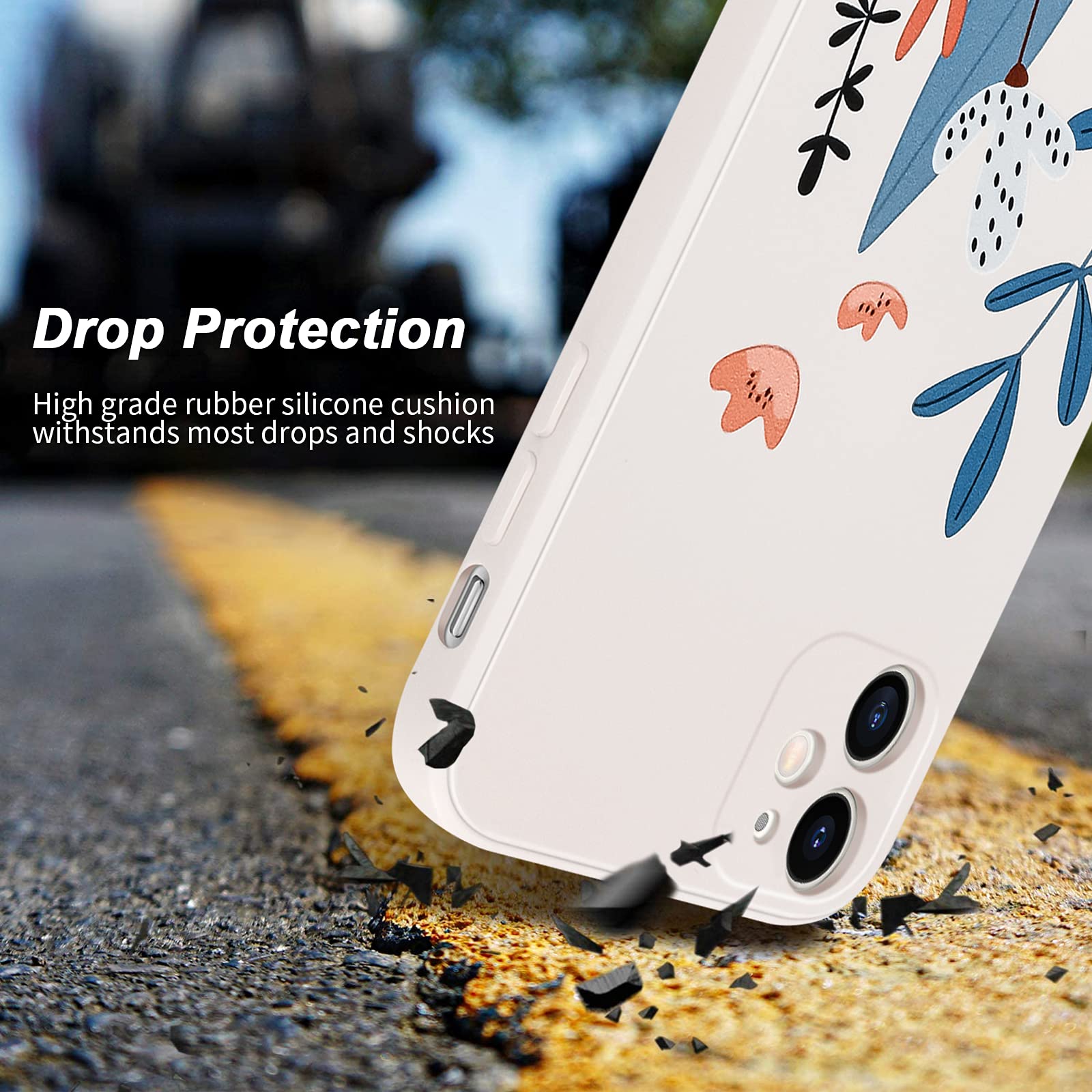 Custodia Silicone Trasparente Per IPhone 11 Con Motivo Floreale | Ultra Sottile Antigraffio | Morbida TPU