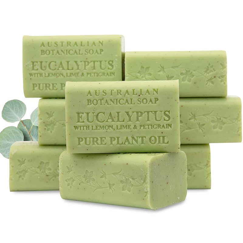 Australian Botanical Soap Sabonetes em Barra de Eucalipto e Limão, 6 unidades de aproximadamente 187 g