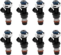 Gledewen 8-Pack 2-Hole Fuel Injectors for 4.8L 5.3L 6.0L Chevy Silverado Tahoe GMC Sierra Yukon - Replaces 25317628 FJ315