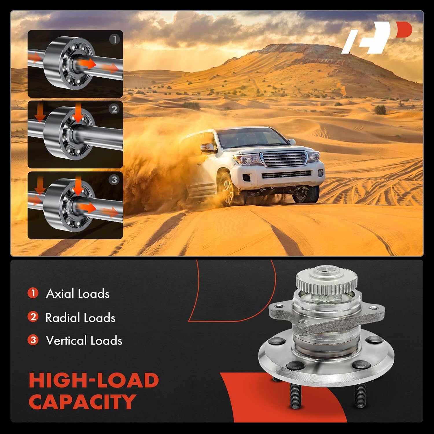 A-Premium Rear Wheel Bearing and Hub Assembly with ABS Ring & 5-Lug Compatible with Hyundai Sonata 2006-2009 & Kia Optima 2006-2010 - Image 5