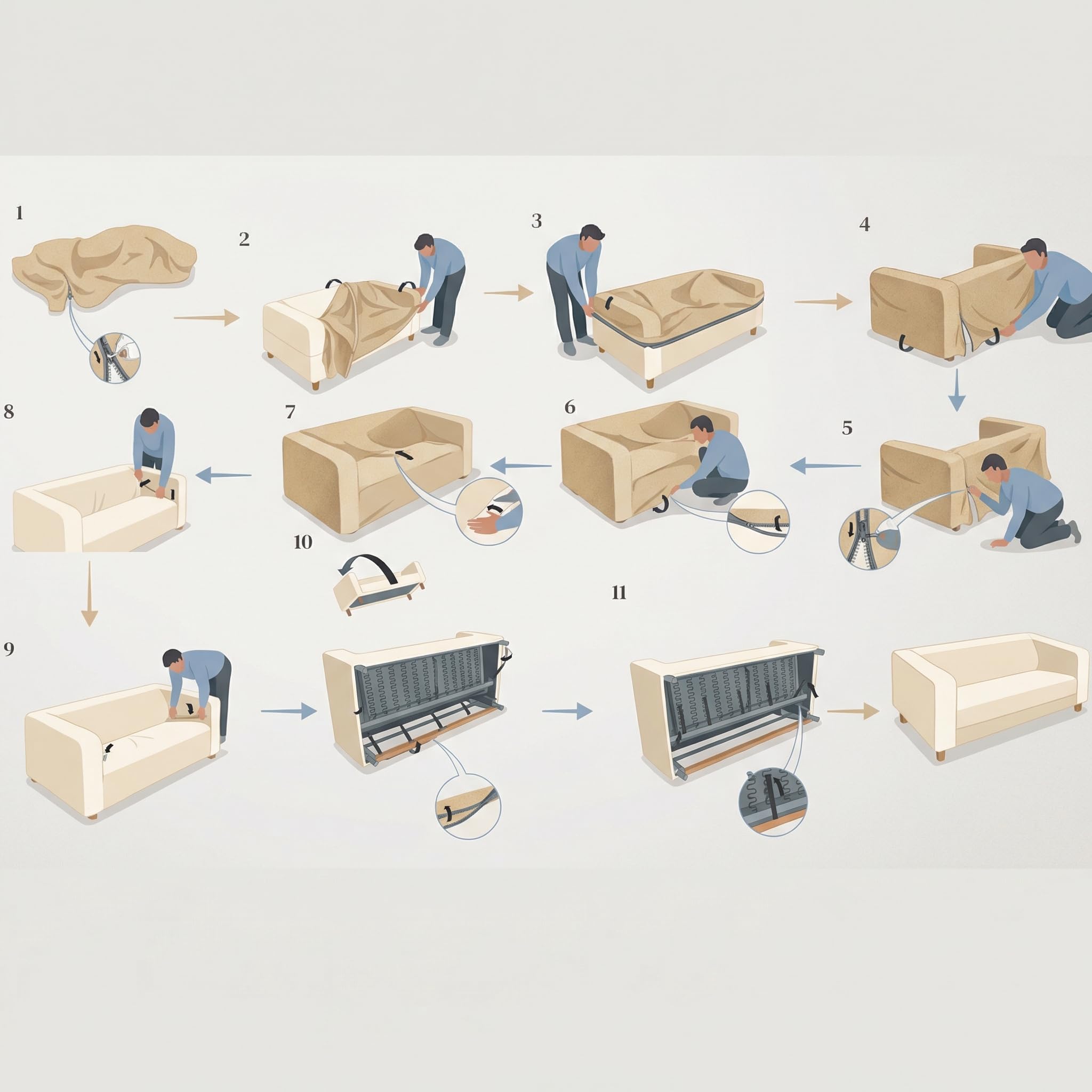 Klippan Ersatz-Sofabezug für 2-Sitzer, Samtstoff, Loveseat-Bezug, maßgefertigter Bezug für IKEA KLIPPAN 2-Sitzer (180 cm) Sofa (Entenei)